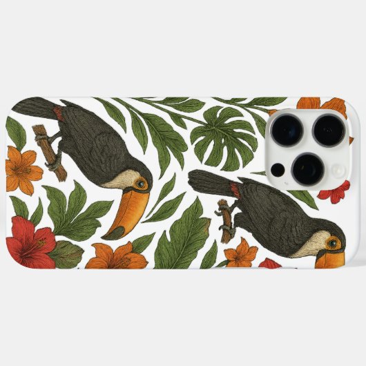 Tropische Toucans & Blooms Case-Mate iPhone Case (Achterkant (horizontaal))