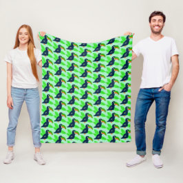 Tropische Toucans en bladeren Fleece Deken