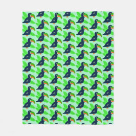 Tropische Toucans en bladeren Fleece Deken