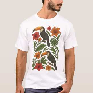 Tropische Toucans en Bloemen T-shirt