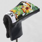 Tropische Toucans en exotische Floral Modern Trend Golfheadcover (3/4 voorkant)