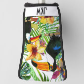 Tropische Toucans en exotische Floral Modern Trend Golfheadcover (Draai 90)