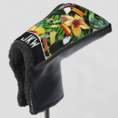 Tropische Toucans en exotische Floral Modern Trend Golfheadcover (3/4 voorkant)