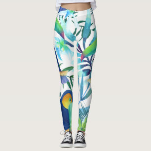 Tropische Toucans: exotisch bloemenpatroon. Leggings