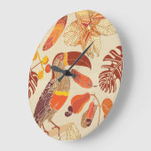 Tropische Toucans: Exotisch naadloos ontwerp Grote Klok (Hoek)