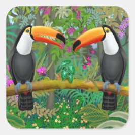 Tropische Toucans in Oerwouden Stickers