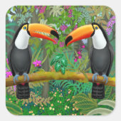 Tropische Toucans in Oerwouden Stickers (Voorkant)