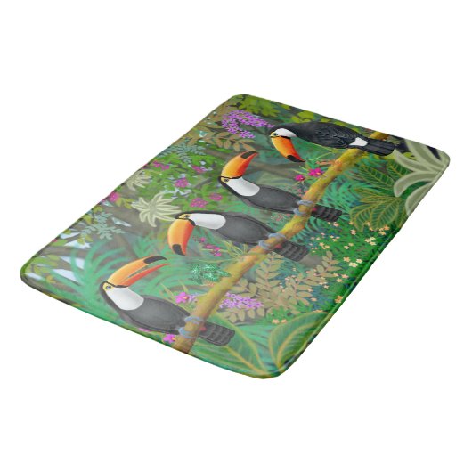 Tropische toucans vogels Bath Mat (Gekanteld)