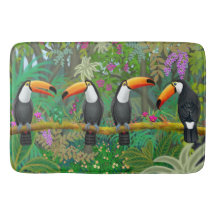 Tropische toucans vogels Bath Mat