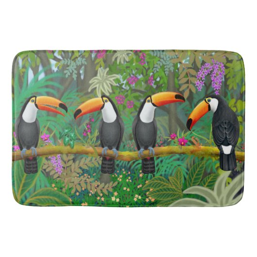 Tropische toucans vogels Bath Mat (Voorkant)