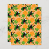 Tropische touccan Bird Seamless Pattern (Voorkant / Achterkant)