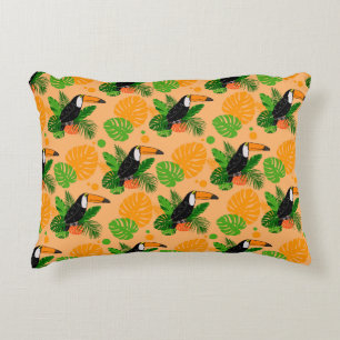 Tropische touccan Bird Seamless Pattern Accent Kussen