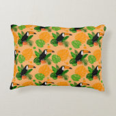 Tropische touccan Bird Seamless Pattern Accent Kussen (Achterkant)