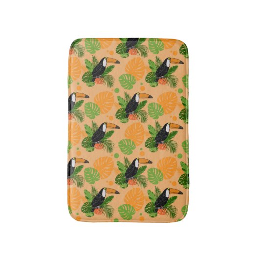 Tropische touccan Bird Seamless Pattern Badmat (Voorkant Verticaal)