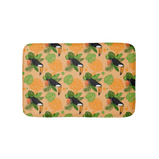 Tropische touccan Bird Seamless Pattern Badmat (Voorkant)