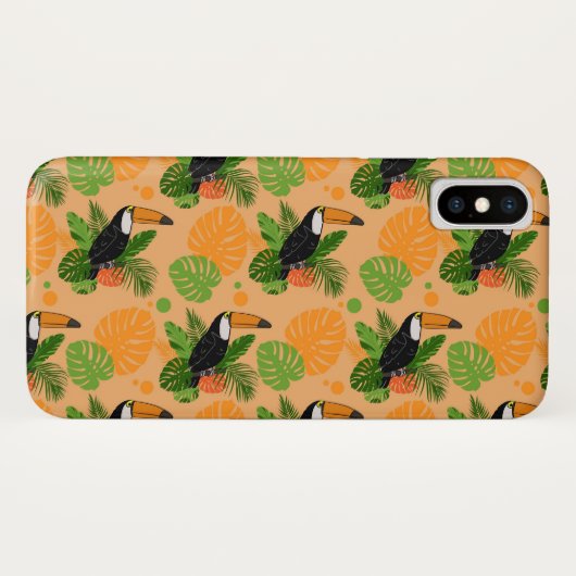 Tropische touccan Bird Seamless Pattern Case-Mate iPhone Case (Achterkant (horizontaal))