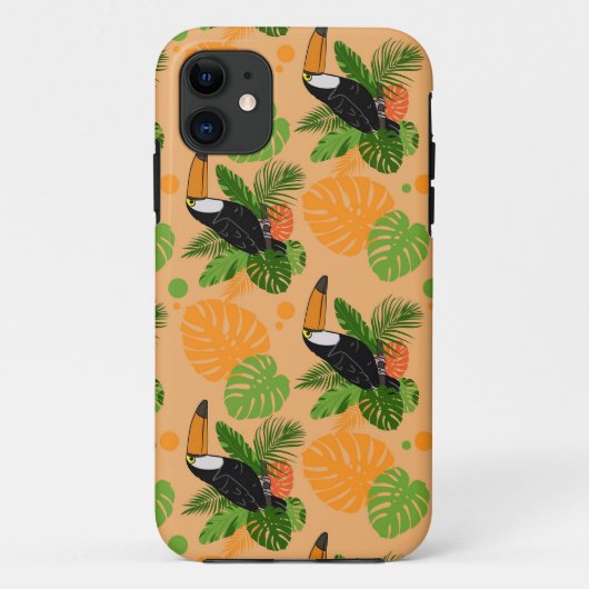 Tropische touccan Bird Seamless Pattern Case-Mate iPhone Case (Achterkant)