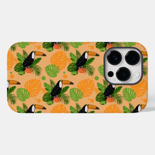 Tropische touccan Bird Seamless Pattern Case-Mate iPhone Case (Achterkant (horizontaal))