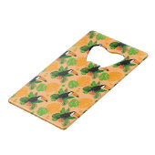Tropische touccan Bird Seamless Pattern Creditkaart Flessenopener (Voorkant Gekanteld)
