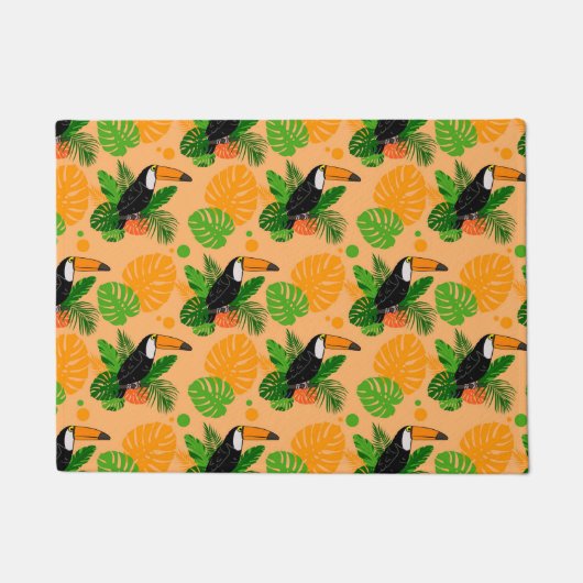 Tropische touccan Bird Seamless Pattern Deurmat (Voorkant)