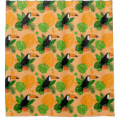 Tropische touccan Bird Seamless Pattern Douchegordijn (Voorkant)