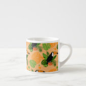 Tropische touccan Bird Seamless Pattern Espresso Kop (Rechts)