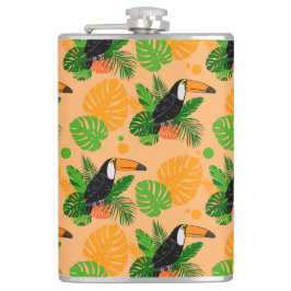 Tropische touccan Bird Seamless Pattern Heupfles