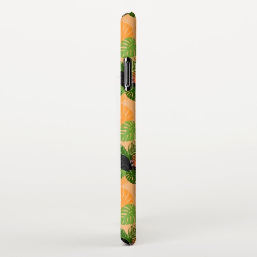 Tropische touccan Bird Seamless Pattern iPhone Hoesje (Rechterkant)