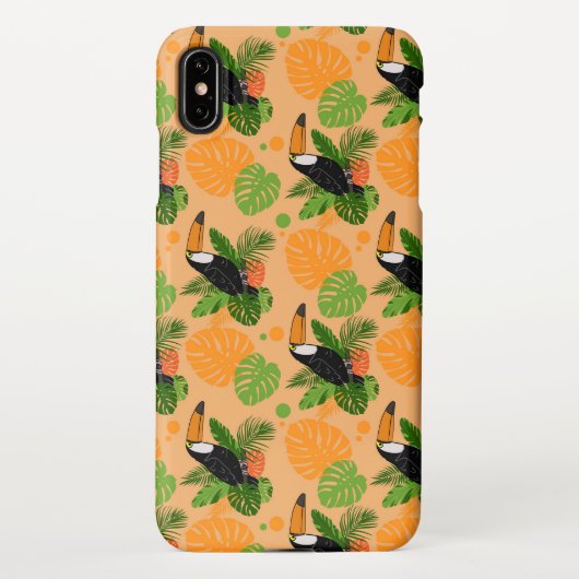Tropische touccan Bird Seamless Pattern iPhone Hoesje (Achterkant)