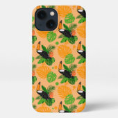 Tropische touccan Bird Seamless Pattern iPhone Hoesje (Achterkant)