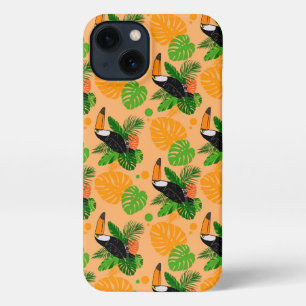 Tropische touccan Bird Seamless Pattern iPhone 13 Hoesje