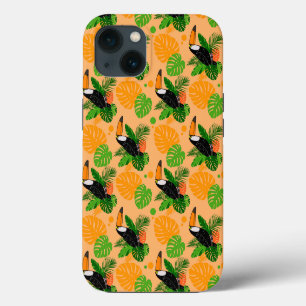 Tropische touccan Bird Seamless Pattern iPhone 13 Hoesje