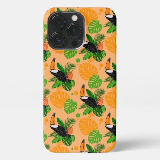 Tropische touccan Bird Seamless Pattern iPhone Hoesje (Achterkant)