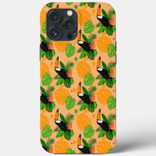 Tropische touccan Bird Seamless Pattern iPhone 13 Pro Max Hoesje