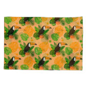 Tropische touccan Bird Seamless Pattern Kussensloop (Achterkant-Links)