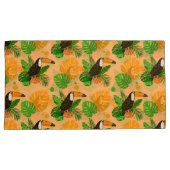 Tropische touccan Bird Seamless Pattern Kussensloop (Voorkant-Rechts)