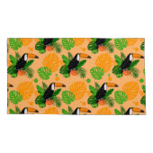Tropische touccan Bird Seamless Pattern Kussensloop (Achterkant-Links)