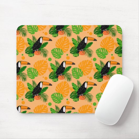 Tropische touccan Bird Seamless Pattern Muismat (Met muis)