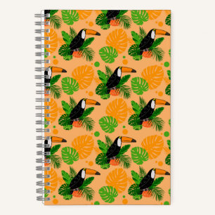 Tropische touccan Bird Seamless Pattern Notitieboek