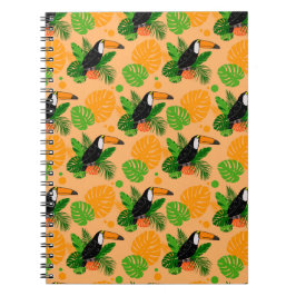 Tropische touccan Bird Seamless Pattern Notitieboek