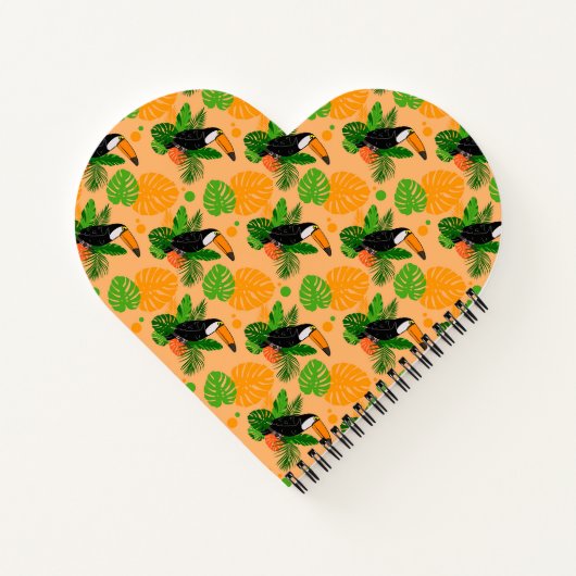 Tropische touccan Bird Seamless Pattern Notitieboek (Achterkant)