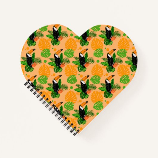 Tropische touccan Bird Seamless Pattern Notitieboek (Voorkant)