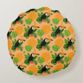 Tropische touccan Bird Seamless Pattern Rond Kussen (Achterkant)