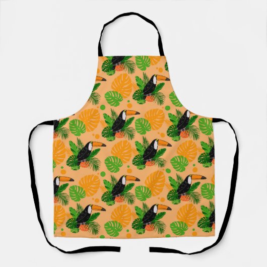 Tropische touccan Bird Seamless Pattern Schort (Voorkant)