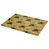 Tropische touccan Bird Seamless Pattern Snijplank (Hoek)