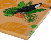 Tropische touccan Bird Seamless Pattern Snijplank (Hoek)