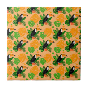 Tropische touccan Bird Seamless Pattern Tegeltje