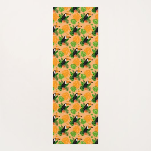 Tropische touccan Bird Seamless Pattern Yogamat (Achterkant)