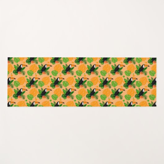 Tropische touccan Bird Seamless Pattern Yogamat (Voorkant (horizontaal))