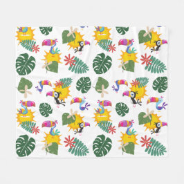 Tropische touccan, middelgroot fleece deken